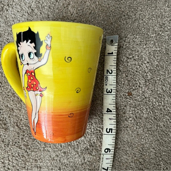 Vintage 2001 Betty Boop Yellow Orange Ombre King Features Syndicate Mug - Picture 5 of 5
